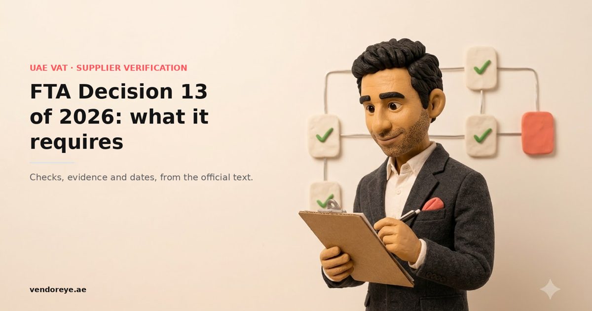 Vik, the Vendoreye agent, ticking a supplier checklist beside connected verification steps