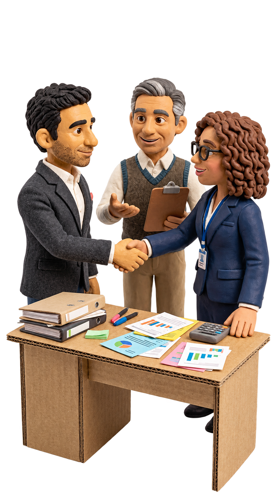 Vendoreye representatives and a professional adviser forming a supplier verification partnership